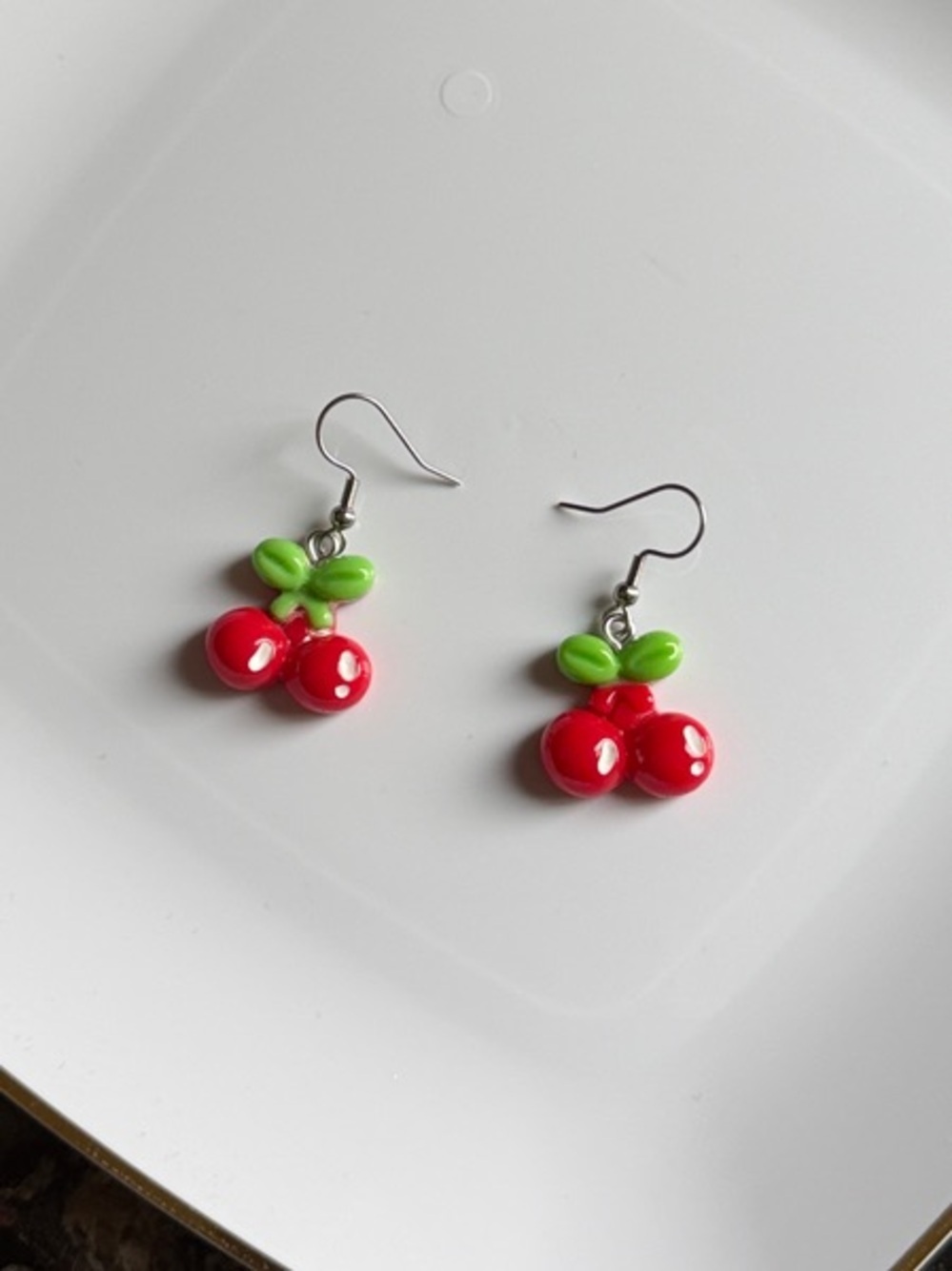 Cute Cherry Earrings • Kawaii Fun Fruit Jewelry